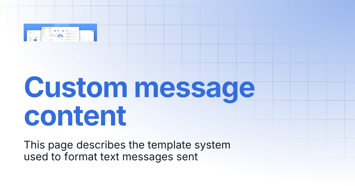 Custom message content | Duplicati